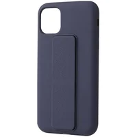 Чехол Silicone Case Hand Holder для Apple iPhone 11 (6.1") Темно-синий / Midnight blue