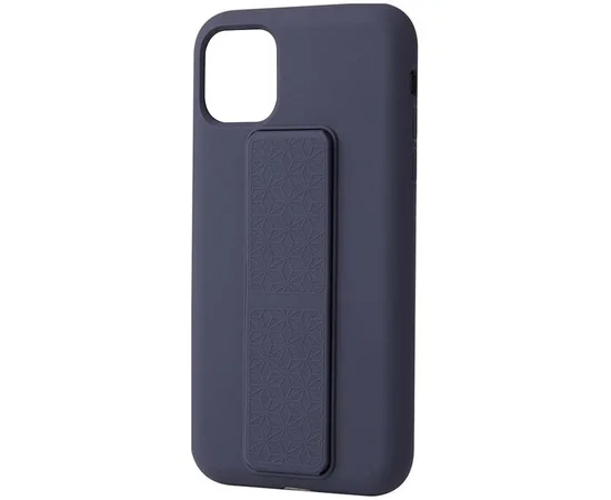 Чехол Silicone Case Hand Holder для Apple iPhone 11 (6.1") Темно-синий / Midnight blue