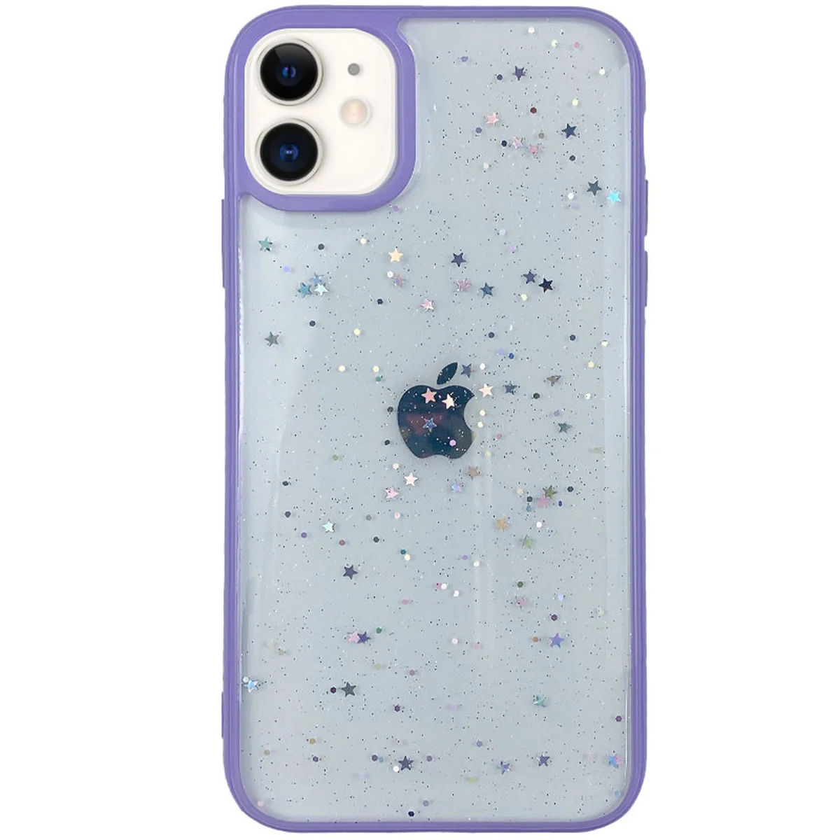 TPU+PC чехол Shiny Stars для Apple iPhone 11 (6.1") Сиреневый