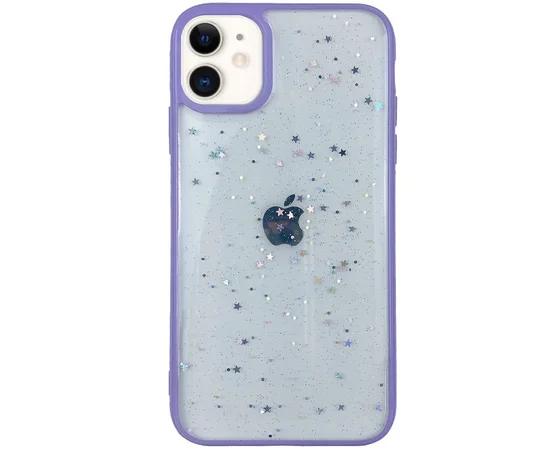TPU+PC чехол Shiny Stars для Apple iPhone 11 (6.1") Сиреневый