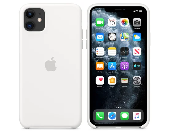 Чехол Silicone case (A) (с закрытым низом) для Apple iPhone 11 (6.1") Бежевый / Creamy White