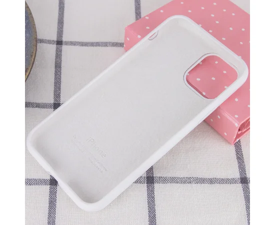 Чохол Silicone case (A) (з закритим низом) для Apple iPhone 11 (6.1 ") Білий / White