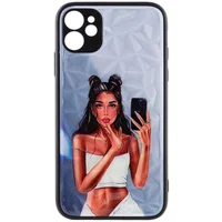 TPU+PC чехол Prisma Ladies для Apple iPhone 11 (6.1") Black in White