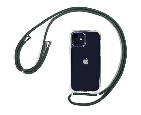 Чехол TPU Crossbody Transparent для Apple iPhone 11 (6.1") Зеленый / Forest green