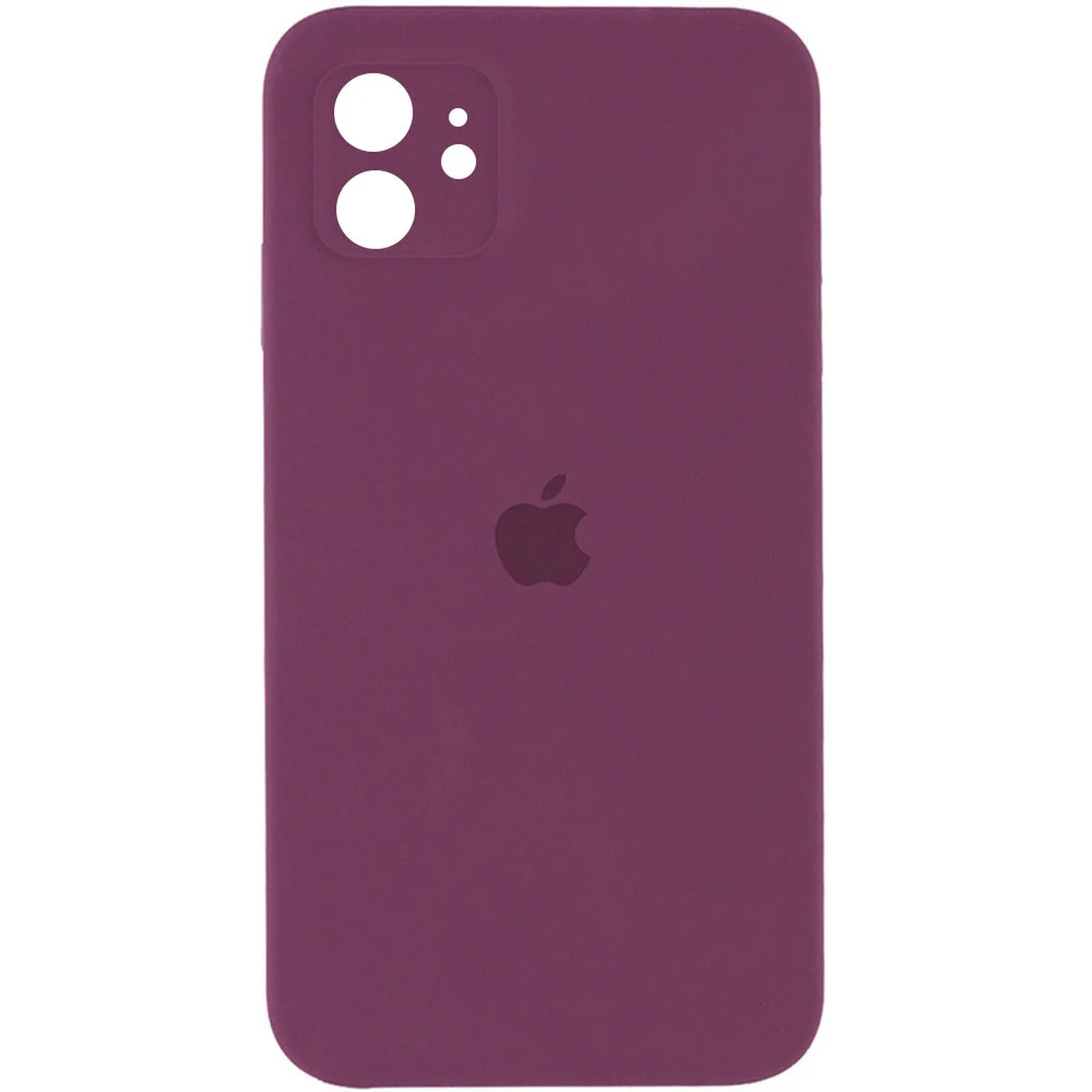 Чехол Silicone Case Square Full Camera Protective (AA) для Apple iPhone 11 (6.1") Бордовый / Maroon
