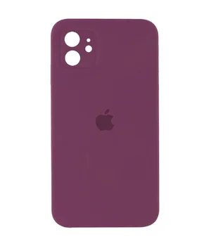 Чехол Silicone Case Square Full Camera Protective (AA) для Apple iPhone 11 (6.1") Бордовый / Maroon