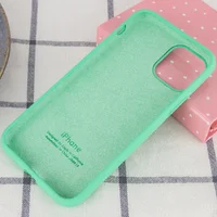 Чехол Silicone case (A) (с закрытым низом) для Apple iPhone 11 (6.1") Зеленый / Spearmint