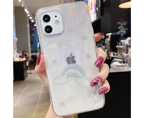 TPU+Glass чехол Aurora Space для Apple iPhone 11 (6.1") Радуга