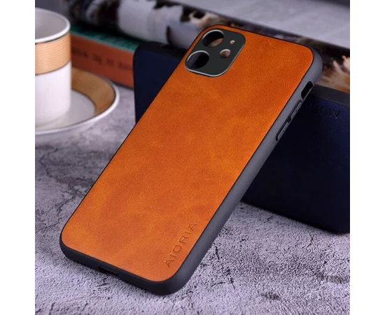 Кожаный чехол AIORIA Vintage для Apple iPhone 11 (6.1") Коричневый