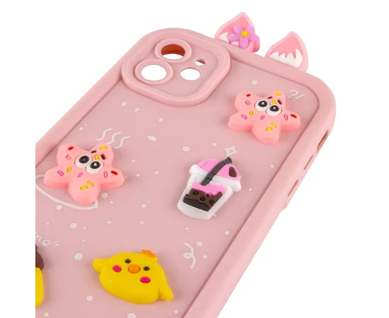 Чехол TPU Toys Case with Ears для Apple iPhone 11 (6.1") Light Pink