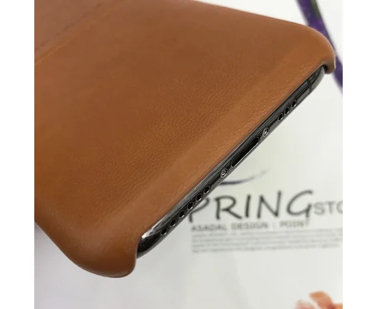 Кожаная накладка G-Case Cardcool Series для Apple iPhone 11 (6.1") Коричневый
