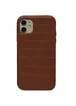 Кожаный чехол Croco Leather для Apple iPhone 11 (6.1") Brown