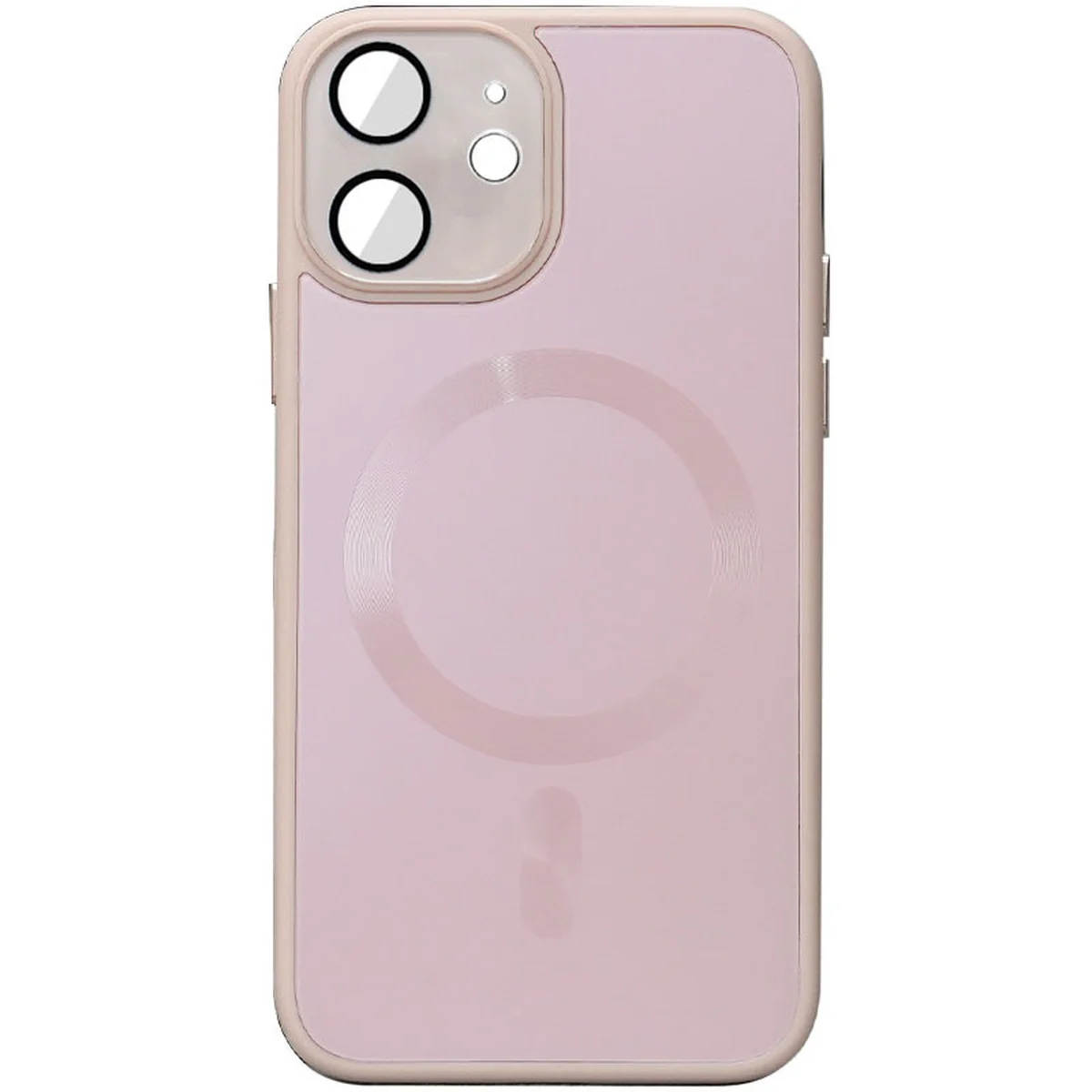 Чехол TPU+Glass Sapphire Midnight with MagSafe для Apple iPhone 11 (6.1") Розовый / Pink Sand