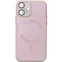 Чехол TPU+Glass Sapphire Midnight with MagSafe для Apple iPhone 11 (6.1") Розовый / Pink Sand