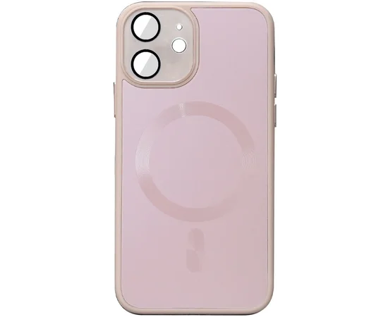 Чехол TPU+Glass Sapphire Midnight with MagSafe для Apple iPhone 11 (6.1") Розовый / Pink Sand