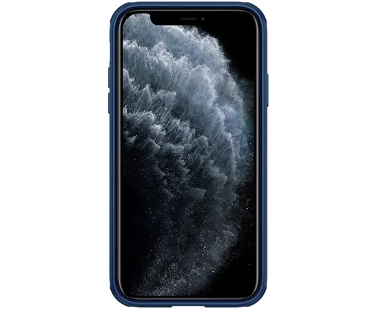 Карбоновая накладка Nillkin CamShield Pro Magnetic для Apple iPhone 11 (6.1") Синий