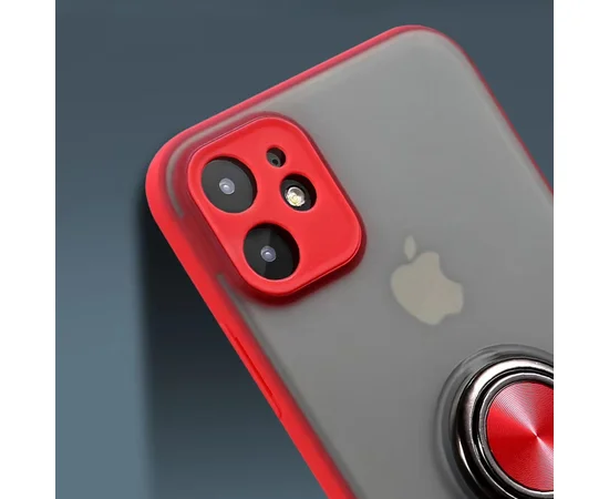 TPU-PC чехол Deen Shadow Ring series для Apple iPhone 11 (6.1") Красный