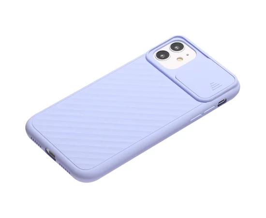Чехол Camshield TPU со шторкой защищающей камеру для Apple iPhone 11 (6.1") Сиреневый