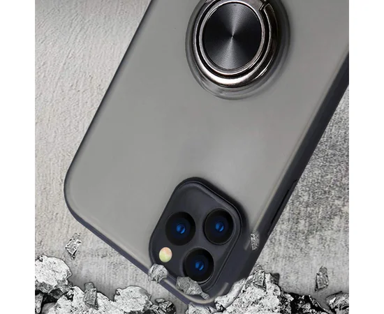 TPU-PC чехол Deen Shadow Ring series для Apple iPhone 11 (6.1") Черный