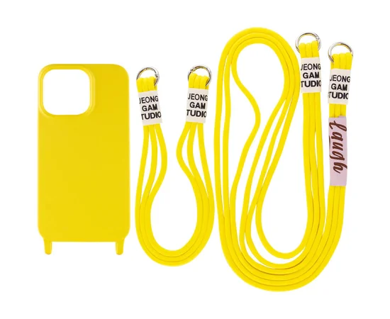 Чехол TPU two straps California для Apple iPhone 11 (6.1") Желтый