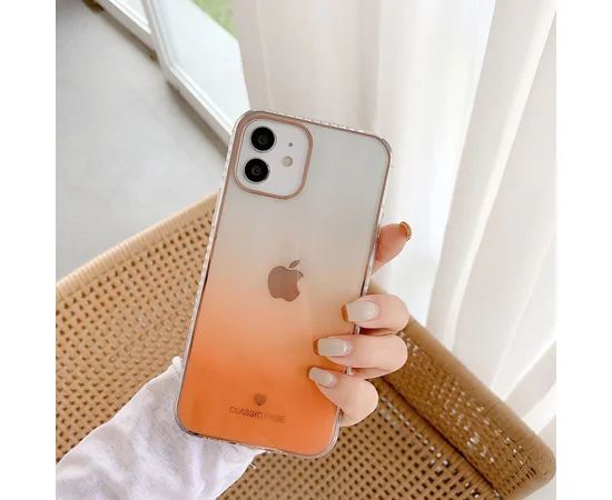 TPU+Glass чехол Aurora Classic для Apple iPhone 11 (6.1") Оранжевый