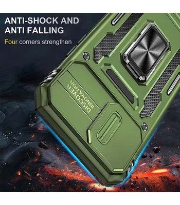 Ударопрочный чехол Camshield Army Ring для Apple iPhone 11 (6.1") Оливковый / Army Green