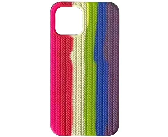 Чехол Silicone case Full Braided для Apple iPhone 11 (6.1") Розовый / Фиолетовый