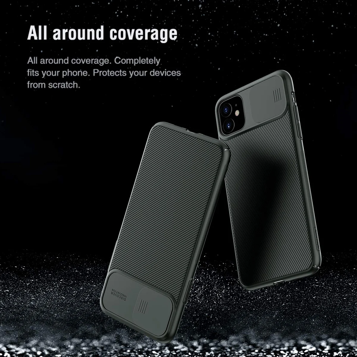 Карбонова накладка Nillkin Camshield (шторка на камеру) для Apple iPhone 11 (6.1 ") Зелений / Dark Green