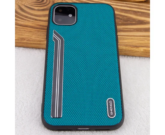 TPU чехол SHENGO Textile series для Apple iPhone 11 (6.1") Зеленый