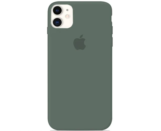 Чехол Silicone case (A) (с закрытым низом) для Apple iPhone 11 (6.1") Зеленый / Pine green