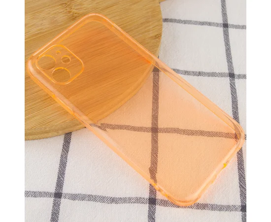 Матовый полупрозрачный TPU чехол с защитой камеры для Apple iPhone 11 (6.1") Оранжевый / Orange