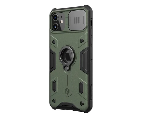 TPU+PC чехол Nillkin CamShield Armor (шторка на камеру) для Apple iPhone 11 (6.1") Зеленый
