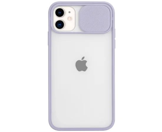 Чехол Camshield mate TPU со шторкой защищающей камеру для Apple iPhone 11 (6.1") Сиреневый