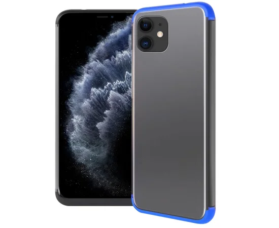 Матовая PC накладка GKK LikGus 360 градусов для Apple iPhone 11 (6.1") Красный