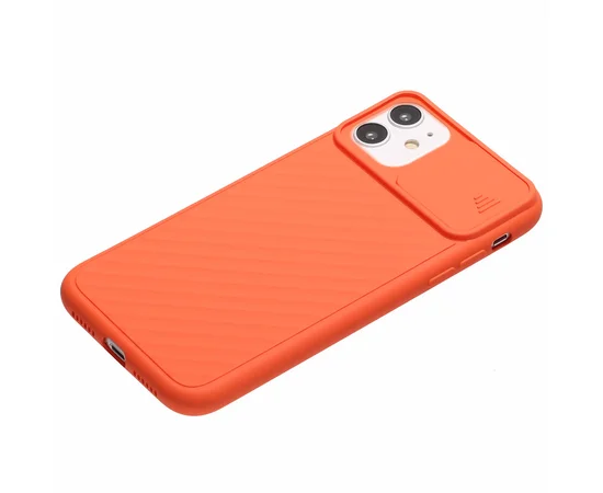 Чехол Camshield TPU со шторкой защищающей камеру для Apple iPhone 11 (6.1") Персиковый