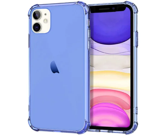 TPU чехол Epic Ease с усиленными углами для Apple iPhone 11 (6.1") Синий / Transparent