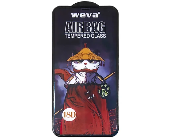 Защитное 2.5D стекло Weva AirBag (тех.пак) для Apple iPhone 11 / XR (6.1") Черный