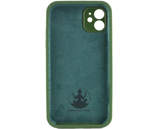 Чехол Silicone Case Lakshmi Square Full Camera для Apple iPhone 11 (6.1") Зеленый / Army green