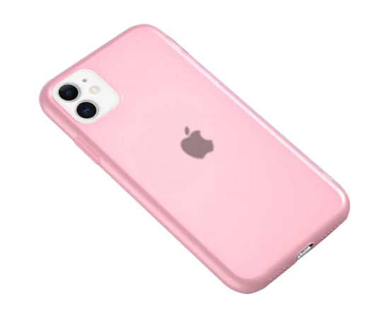 Силиконовый матовый полупрозрачный чехол для Apple iPhone 11 (6.1") Розовый / Pink