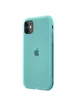 Силиконовый матовый полупрозрачный чехол для Apple iPhone 11 (6.1") Голубой / Marine Green