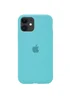Чохол Silicone case (A) (з закритим низом) для Apple iPhone 11 (6.1 ") Бірюзовий / Marine Green