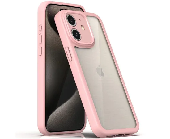 TPU чохол Transparent + Colour 1,5mm для Apple iPhone 11 (6.1") Pink