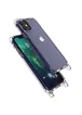 Чехол TPU Crossbody Transparent для Apple iPhone 11 (6.1") Розовый