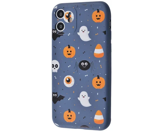 TPU чехол WAVE Fancy для Apple iPhone 11 (6.1") Ghosts and pumpkins / Dark blue