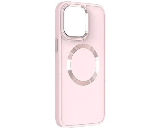 TPU чехол Bonbon Metal Style with MagSafe для Apple iPhone 11 (6.1") Розовый / Light Pink