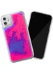 Неоновый чехол Neon Sand glow in the dark для Apple iPhone 11 (6.1") Фиолетовый / Розовый