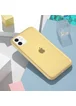 Силиконовый матовый полупрозрачный чехол для Apple iPhone 11 (6.1") Желтый / Yellow