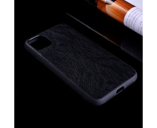 Кожаный чехол PU Retro classic для Apple iPhone 11 (6.1") Черный