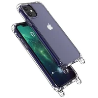 Чехол TPU Crossbody Transparent для Apple iPhone 11 (6.1") Сиреневый