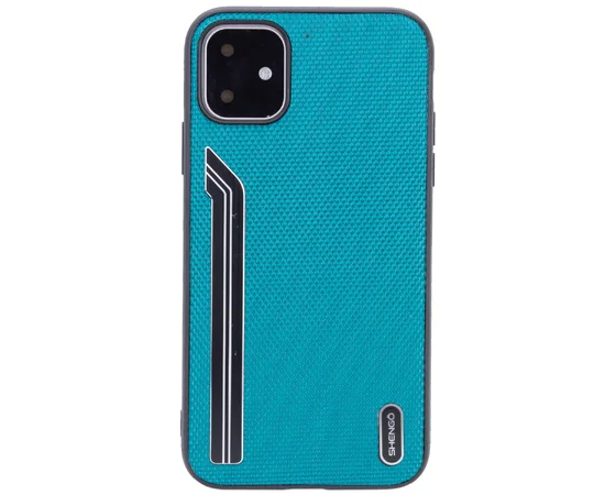 TPU чехол SHENGO Textile series для Apple iPhone 11 (6.1") Зеленый